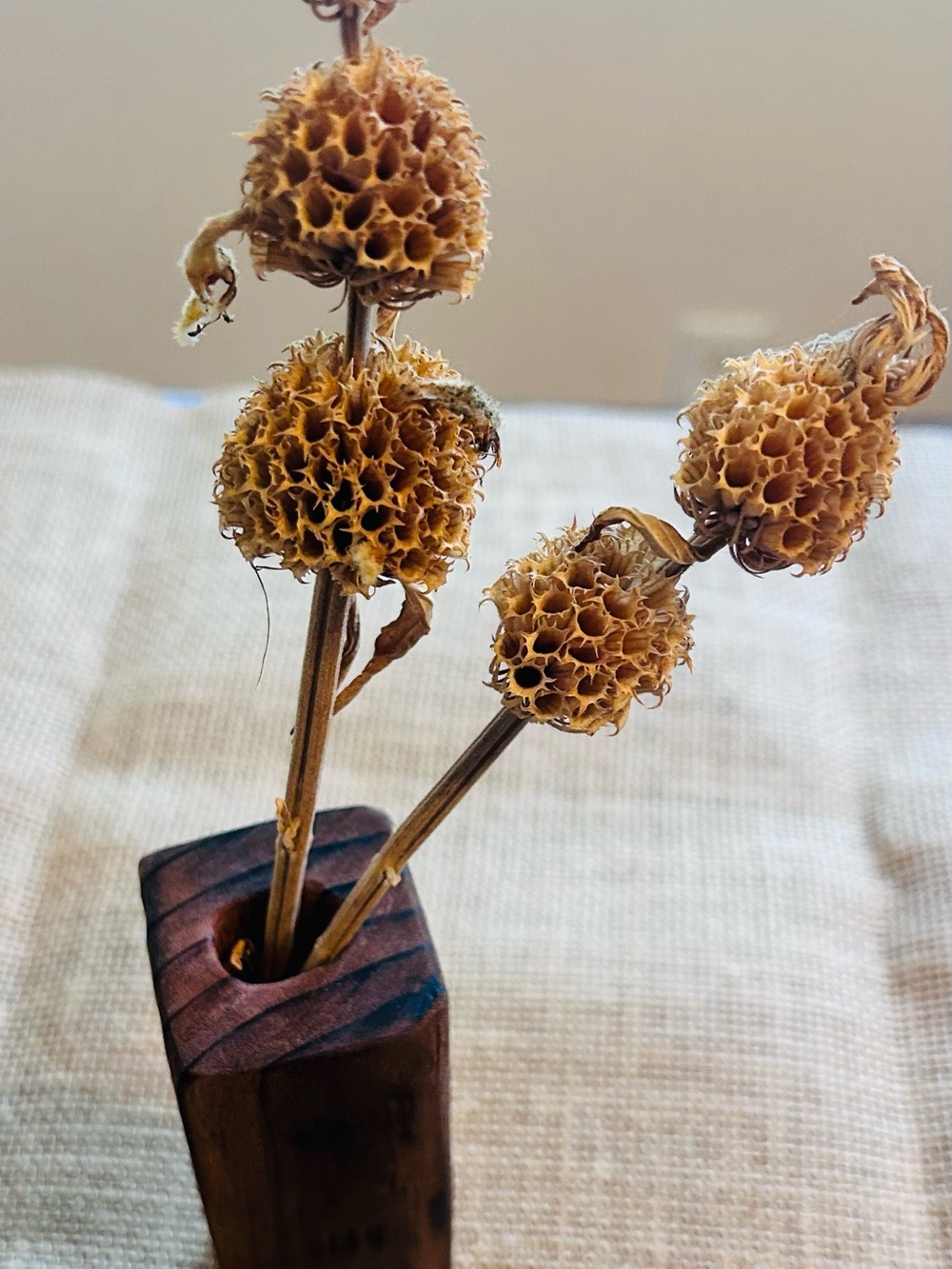 Handcrafted Dark Brown Wooden Bud Vase Trio - Rustic Home Accents - Picture 4 of 6